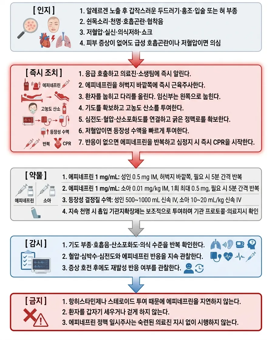 아나필락시스 순서도